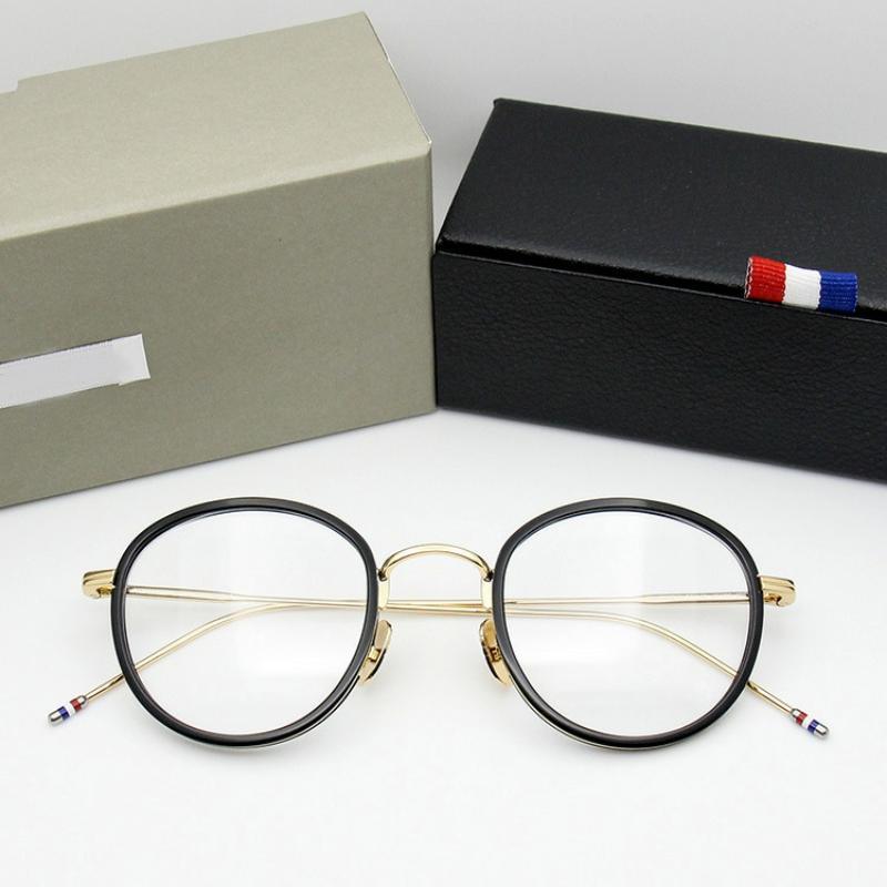 Fashion Sunglasses Frames High Quality Round Shaped Acetate TB905 Glasses Frame Men Retro Eyeglasses Women Optical Myopia Reading Eyewear Oc
Fashion Sunglasses Frames High Quality Round Shaped Acetate TB905 Glasses Frame Men Retro Eyeglasses Women Optical Myopia Reading Eyewear Oc