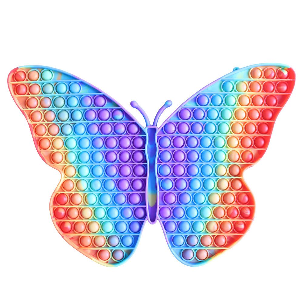 Large size 30cm Giant Big Party Favor Fidget Reliver Stress Toy Rainbow Push Bubble Simpl Dimmer Antistress Toy Children Sensory Game