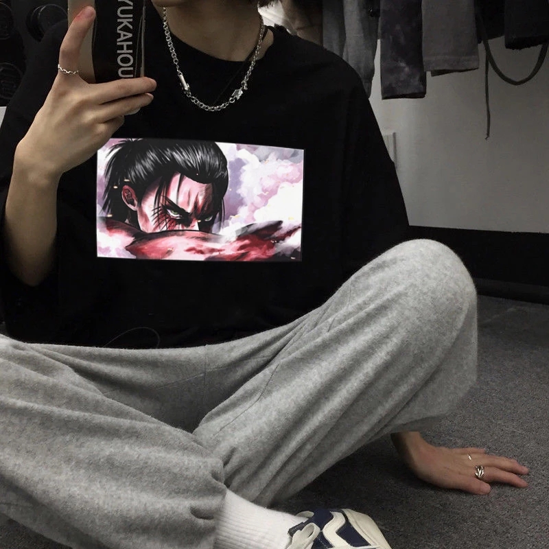 Harajuku anime Final Season Attack on Titan T Shirt Men Kawaii Summer Tops Titans Graphic Tees Eren Jaeger Tshirt Male, White
Harajuku anime Final Season Attack on Titan T Shirt Men Kawaii Summer Tops Titans Graphic Tees Eren Jaeger Tshirt Male, White