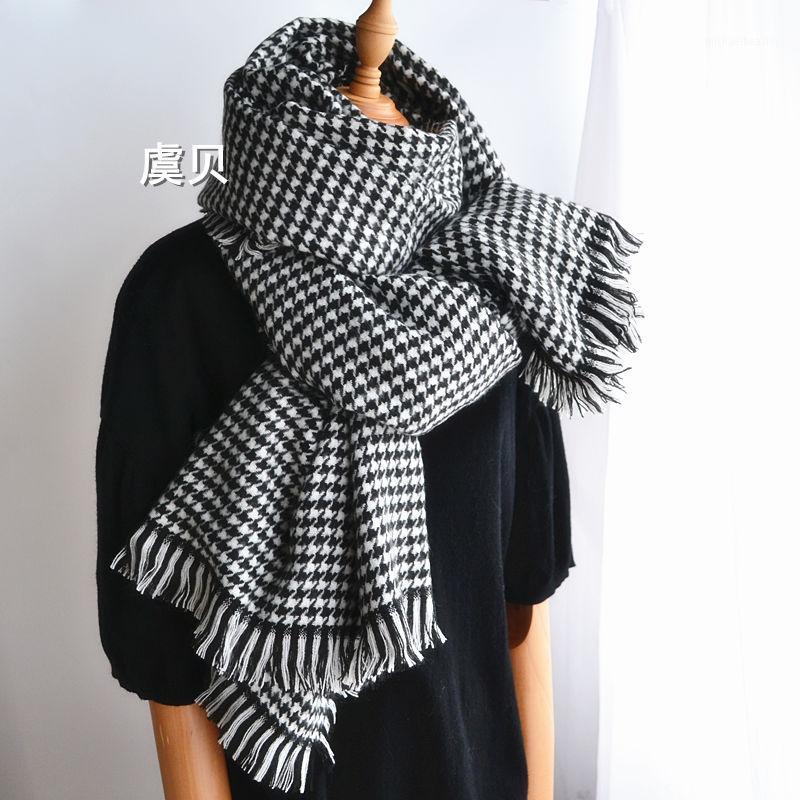 Scarves Faux Cashmere Shawl Thick Warm Winter Classical Plaid Tassel Ladies Casual Scarf Houndstooth Soft Women 
Scarves Faux Cashmere Shawl Thick Warm Winter Classical Plaid Tassel Ladies Casual Scarf Houndstooth Soft Women