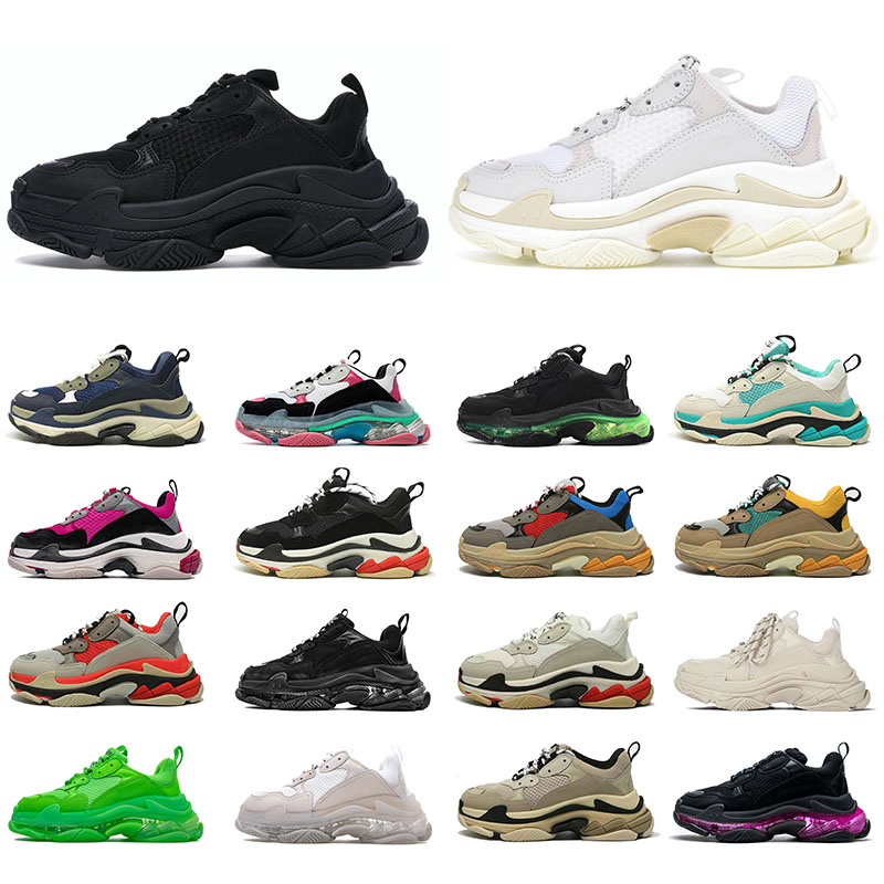 2021 Mens Womens classic Triple S luxurys designers retor casual shoes Pairs 17FWAll Black White Beige Pink Purple Lady crystal bottom platform sneakers size 36-45, A8 36-40
2021 Mens Womens classic Triple S luxurys designers retor casual shoes Pairs 17FWAll Black White Beige Pink Purple Lady crystal bottom platform sneakers size 36-45, A8 36-40