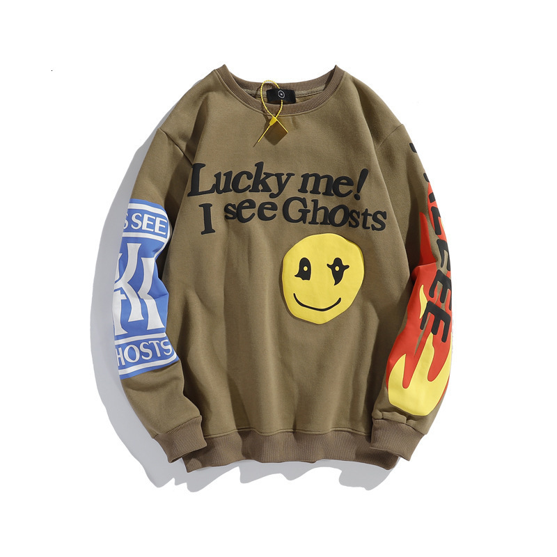 Autumn winter new cpfm see ghost foam smile men's women's same round neck and velvet sweater
Autumn winter new cpfm see ghost foam smile men's women's same round neck and velvet sweater