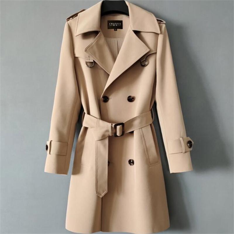 Mid-length Trench Coats Men' Windbreaker Large Size 2021 Spring And Autumn Style British Fashion Double-breasted Clothes, Black
Mid-length Trench Coats Men' Windbreaker Large Size 2021 Spring And Autumn Style British Fashion Double-breasted Clothes, Black