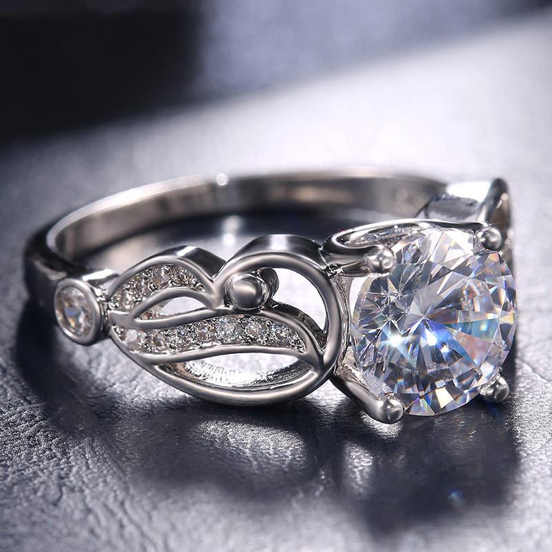 Wedding Rings Charm Female Engagement Jewelry Crystal Silver Plated Cubic Zirconia Hollow-out Flower For Women Wholesale
Wedding Rings Charm Female Engagement Jewelry Crystal Silver Plated Cubic Zirconia Hollow-out Flower For Women Wholesale