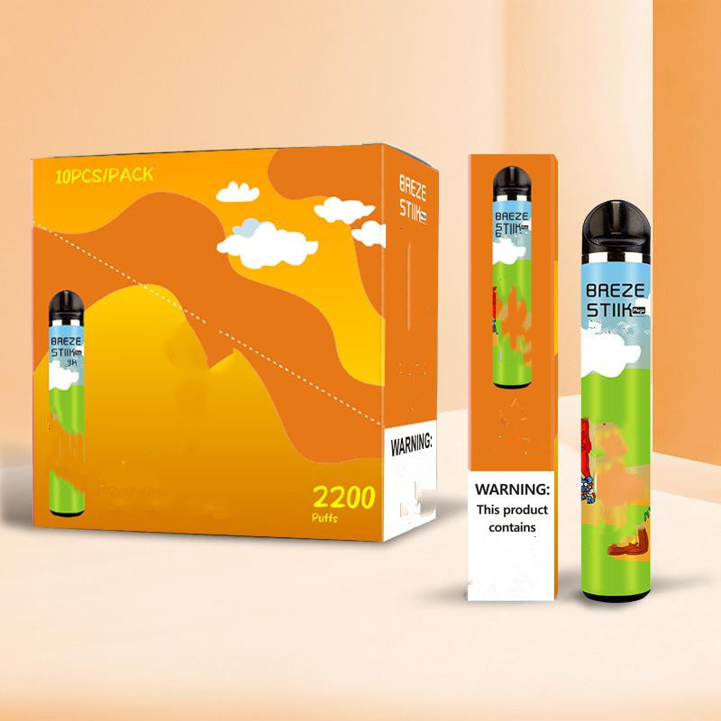 

Original Breze Stiik Mega Disposable E cigarettes Kit With 950mah Battery 2200 Puffs 6ml Cartridge Vape Pen