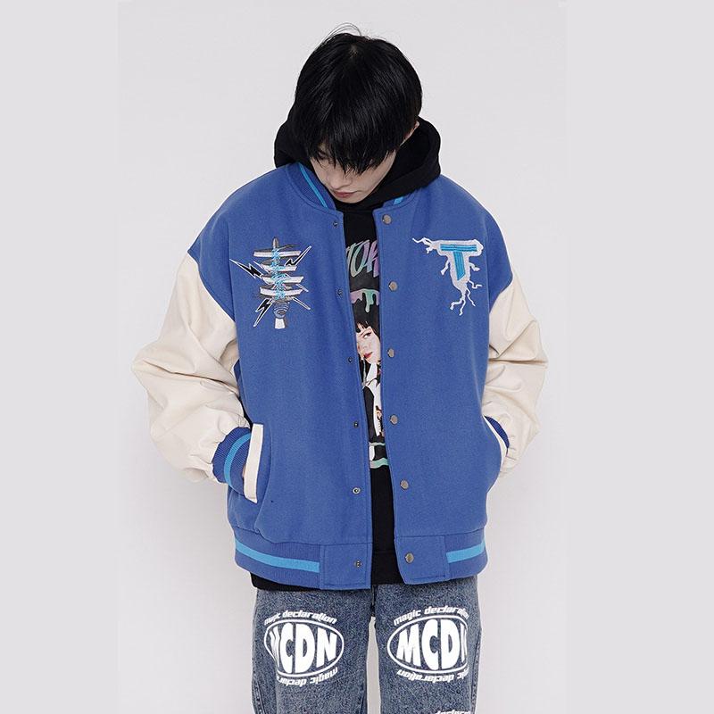 Men's Jackets Men Letter Cats Embroidery Baseball Jacket Single-breasted Loose Stitching Uniform 2021 Streetwear Causal Vibe Coat, Black;brown
Men's Jackets Men Letter Cats Embroidery Baseball Jacket Single-breasted Loose Stitching Uniform 2021 Streetwear Causal Vibe Coat, Black;brown