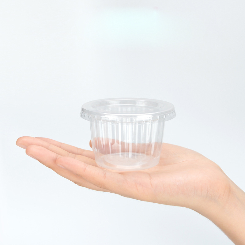150ml/5oz Disposable Pudding with Lid Clear Plastic Dessert Cups Jelly Sauce Yogurt Box Bowl for Party Free shipping