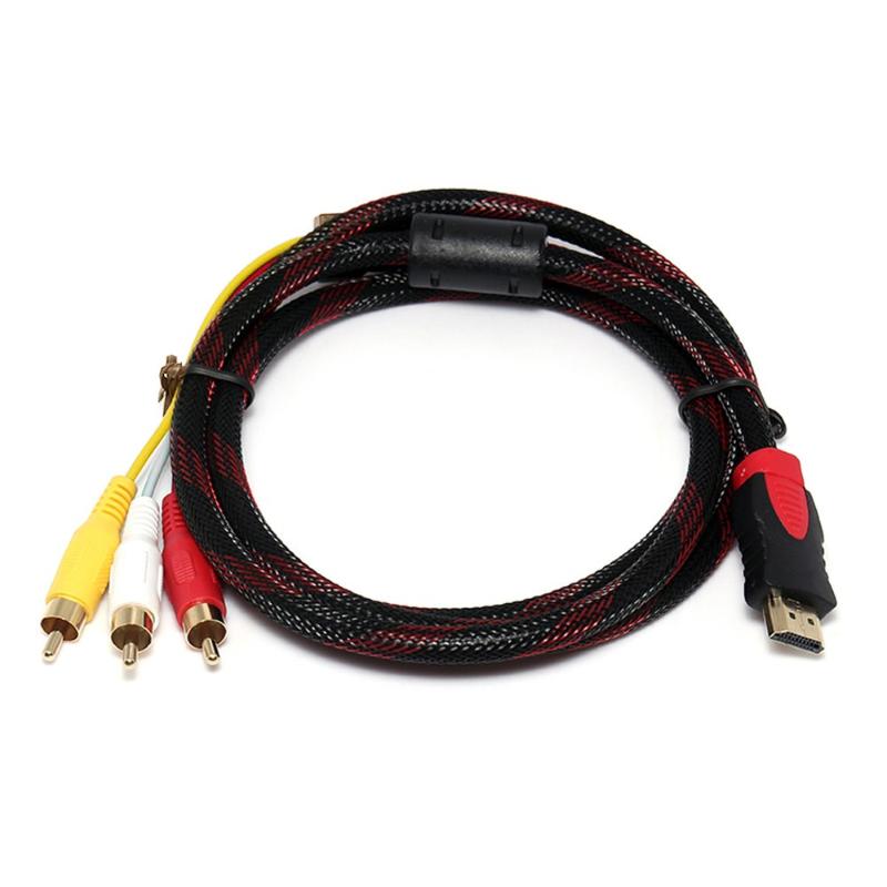Video Cables & Connectors 5FT 1080P Male To 3 RCA Audio AV Cable Cord For PS1 PS2 Playstation HDTV DVD 1.5m US#g3
Video Cables & Connectors 5FT 1080P Male To 3 RCA Audio AV Cable Cord For PS1 PS2 Playstation HDTV DVD 1.5m US#g3