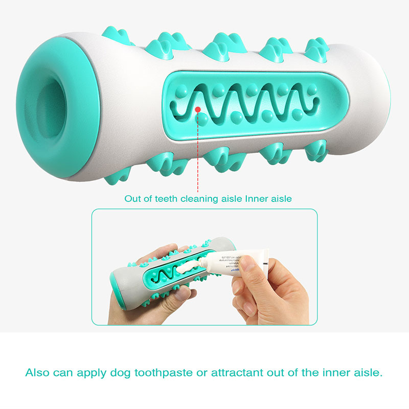 Multifunction Pet Dog Molar Bite Toy Tooth Cleaner Bone Dog Chew Cleaning Toothbrush Toys Bite Resistant Treat Dispenser