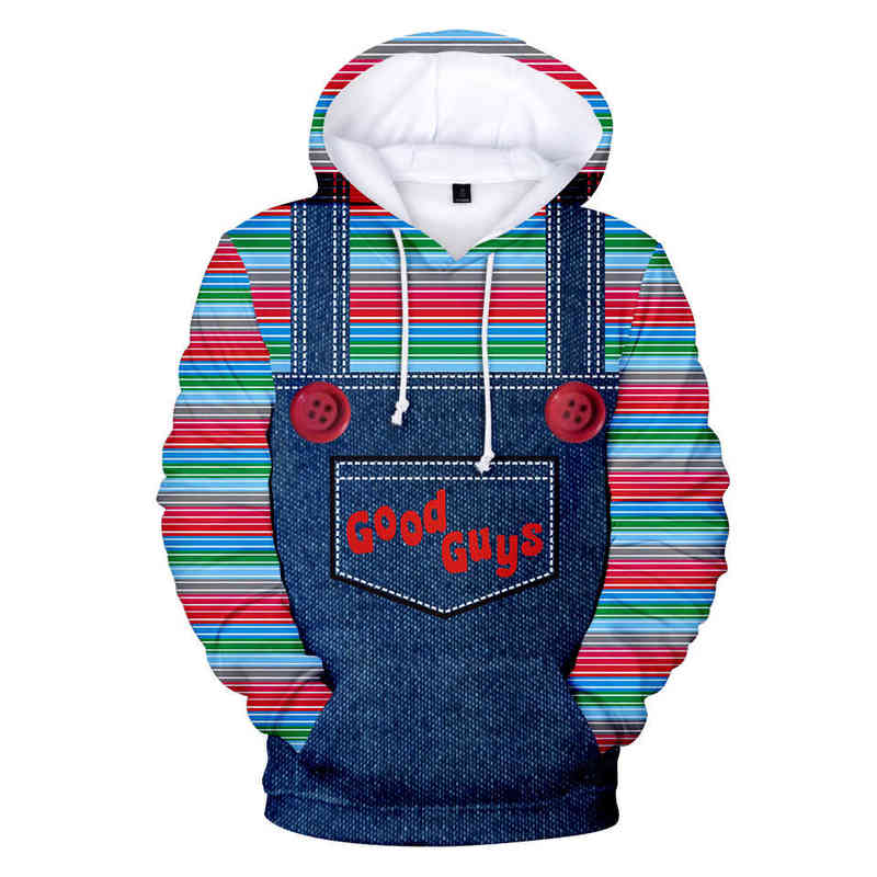 Novelty Good guys chucky 3D Hoodie Men/women Autumn Fashion Cool Sweatshirts Hoody Print Good guys chucky Hoodies for teen girls Y1213
Novelty Good guys chucky 3D Hoodie Men/women Autumn Fashion Cool Sweatshirts Hoody Print Good guys chucky Hoodies for teen girls Y1213