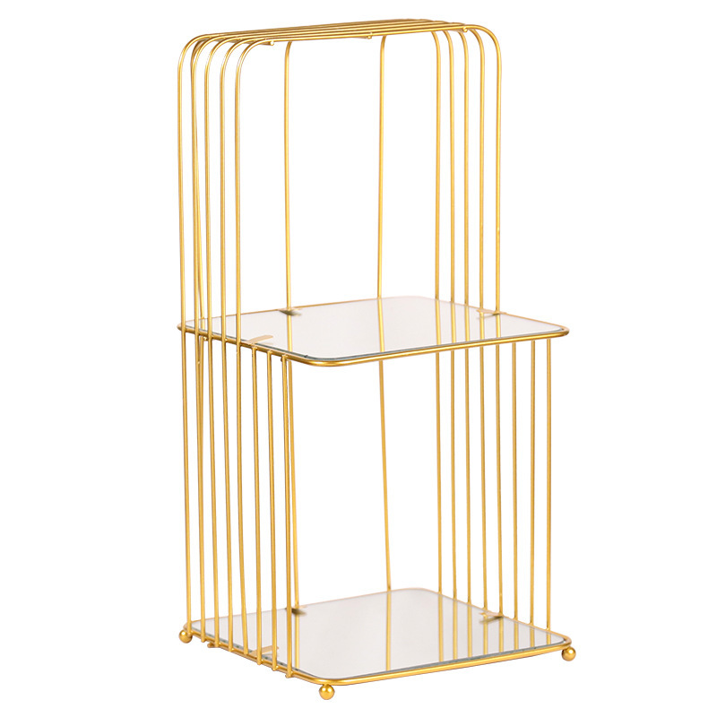 Organisateur de maquillage fer Art support d'étagère cosmétique pour bijoux rouge à lèvres parfum salle de bain chambre support de rangement de b