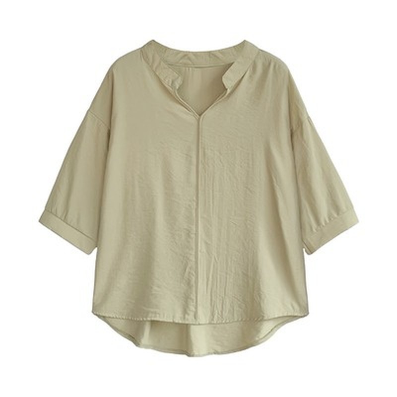 Solid Plus Size Loose Women Tops Casual V-neck Chiffon Blouses Blusas Mujer De Moda Elegant White Shirts 10240 210506