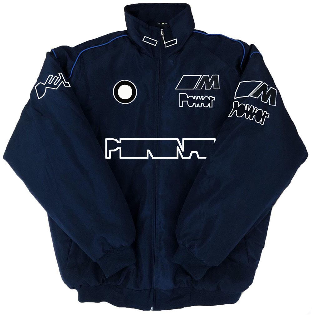 2023 F1 Suit Formula 1 College Style Coat European and American Racing Fans Casual Full Embroidered Winter Cotton Jacket free shipping