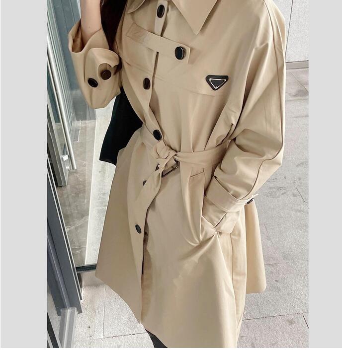 Women Trench Coats Fashion Metal Triangle Letter Pattern Windbreaker Autumn Winter Outerwear Womens Business Long Jacks Oversize, Black
Women Trench Coats Fashion Metal Triangle Letter Pattern Windbreaker Autumn Winter Outerwear Womens Business Long Jacks Oversize, Black
