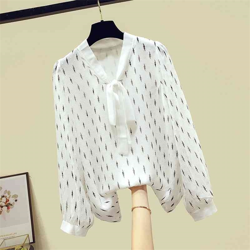 Korean style Luxury Design Autumn Fashion Women's Bow Chiffon Shirt Tops Long Sleeves Blouses Ladies Shirts A3795 210519, White
Korean style Luxury Design Autumn Fashion Women's Bow Chiffon Shirt Tops Long Sleeves Blouses Ladies Shirts A3795 210519, White