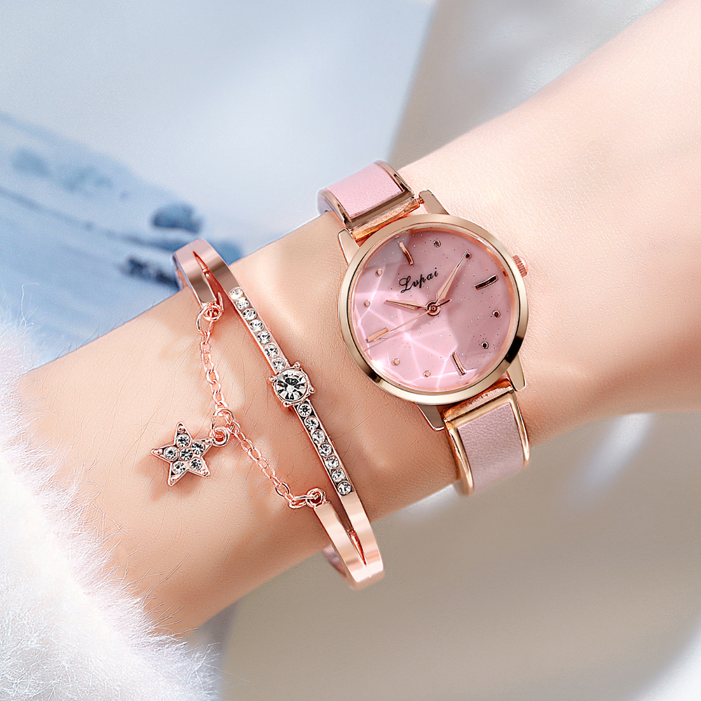 Lvpai Brand 2PCS/Set Women Watches Luxury Rose Gold Starry Sky Watch For Women Simple Dress Rhinestone Bracelet Quartz Clock, Brown
Lvpai Brand 2PCS/Set Women Watches Luxury Rose Gold Starry Sky Watch For Women Simple Dress Rhinestone Bracelet Quartz Clock, Brown