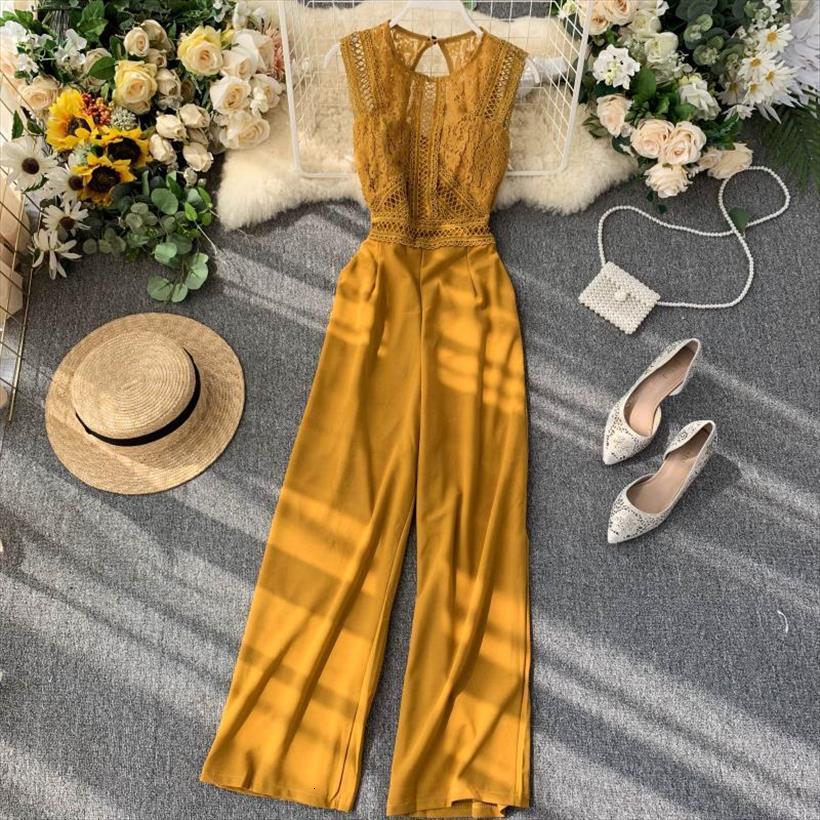 summer ol hollow backless women rompers sleeveless lace fight receiving waist thin wide leg pants ll009, Black;white
summer ol hollow backless women rompers sleeveless lace fight receiving waist thin wide leg pants ll009, Black;white
