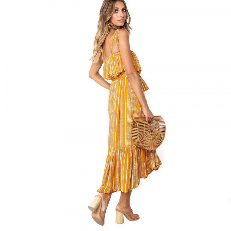 Women Dress Bandage Sleeveless Off Shoulder Bohemian es For Plus Size Sexy Long Beach women 210513