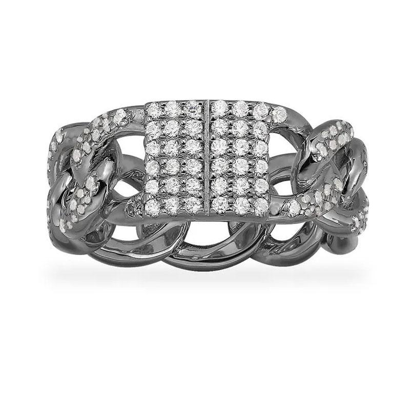 Cluster Rings SLJELY Fashion Dark Grey 925 Pure Sterling Silver Wide Link Chain Ring Micro High Quality Zirconia Women Fine Brand Jewelr
Cluster Rings SLJELY Fashion Dark Grey 925 Pure Sterling Silver Wide Link Chain Ring Micro High Quality Zirconia Women Fine Brand Jewelr