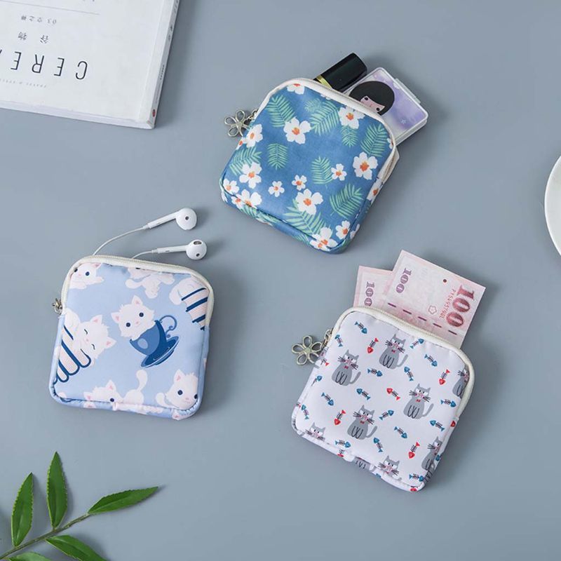 Tampon Opbergtas Cosmetic root telephone Earrings Organizer Mini Servet Rits Zakken