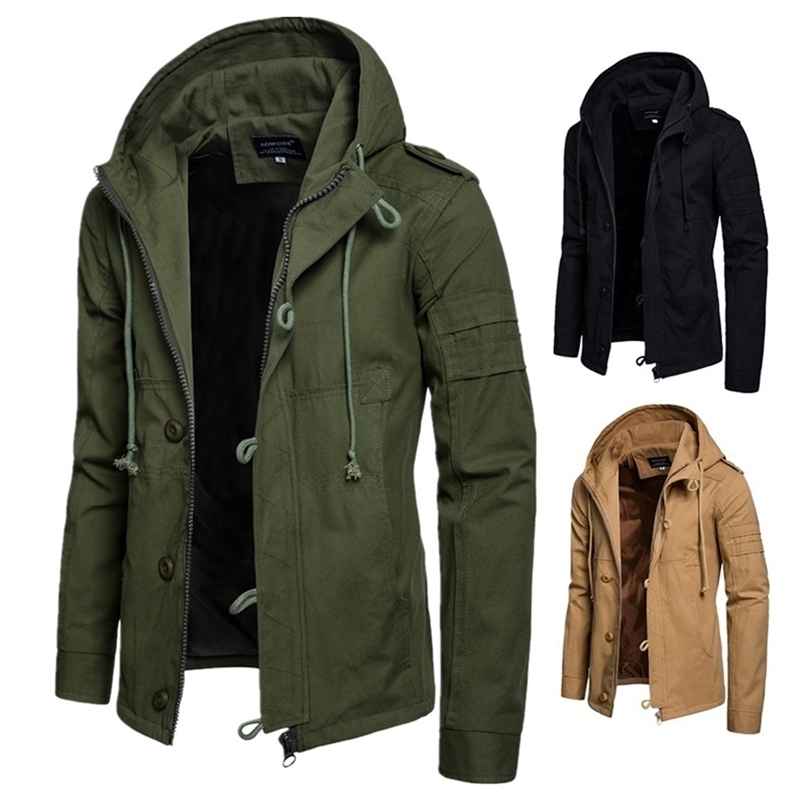 Mens Military Casual Coat Autumn Hooded Men' Jacket Fashion Slim Fit Male Brand Clothing EU Size 211110, Black
Mens Military Casual Coat Autumn Hooded Men' Jacket Fashion Slim Fit Male Brand Clothing EU Size 211110, Black