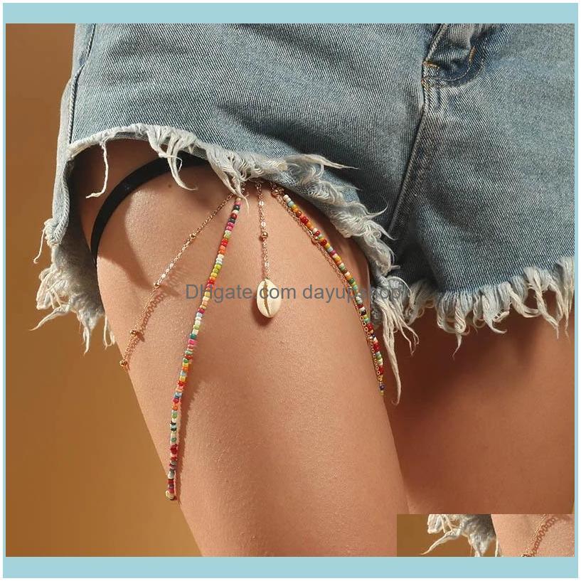 Belly Chains Jewelrybeach Style Boho Female Multicolor Beaded Natural Shell Pendants Leg For Women Gold Color Metal Thigh Chain Body Jewelry
Belly Chains Jewelrybeach Style Boho Female Multicolor Beaded Natural Shell Pendants Leg For Women Gold Color Metal Thigh Chain Body Jewelry