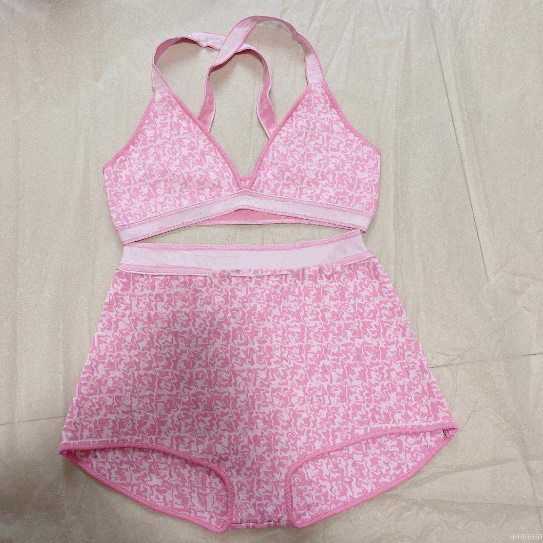 2025--Sexy Knitted Bikini Swimwear Thong Bathing Suit Women High Waist Crochet Swimsuit With Letter 2533