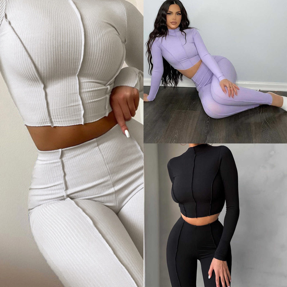 Women Tracksuit Designer 2 Piece Pants Set Casual Solid Color Long Sleeve T-Shirt Biker Suits High Waist Slim Breathable Sports Outfits, Purple
Women Tracksuit Designer 2 Piece Pants Set Casual Solid Color Long Sleeve T-Shirt Biker Suits High Waist Slim Breathable Sports Outfits, Purple
