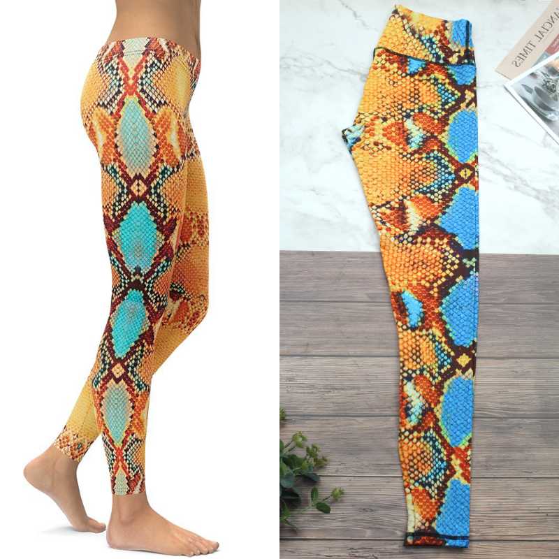 Yoga Outfit Colorful Snakeskin Print Pants Women's High Waist Fitness Track Tight Elastic Sports Leggings Mujer
Yoga Outfit Colorful Snakeskin Print Pants Women's High Waist Fitness Track Tight Elastic Sports Leggings Mujer