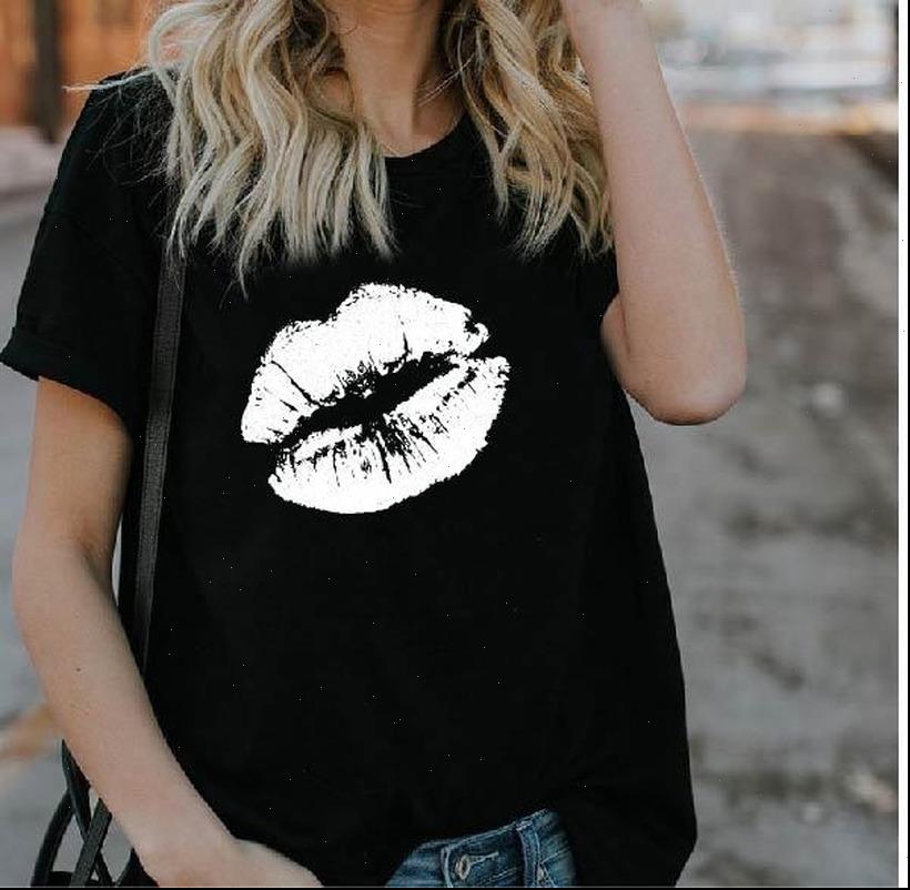 women t shirts lip print shirt short sleeve o neck loose summer tee camisetas, White 
women t shirts lip print shirt short sleeve o neck loose summer tee camisetas, White