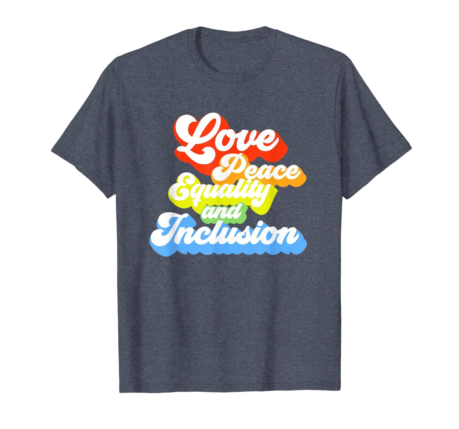 love peace equality and inclusion tee shirt gift, White;black
love peace equality and inclusion tee shirt gift, White;black