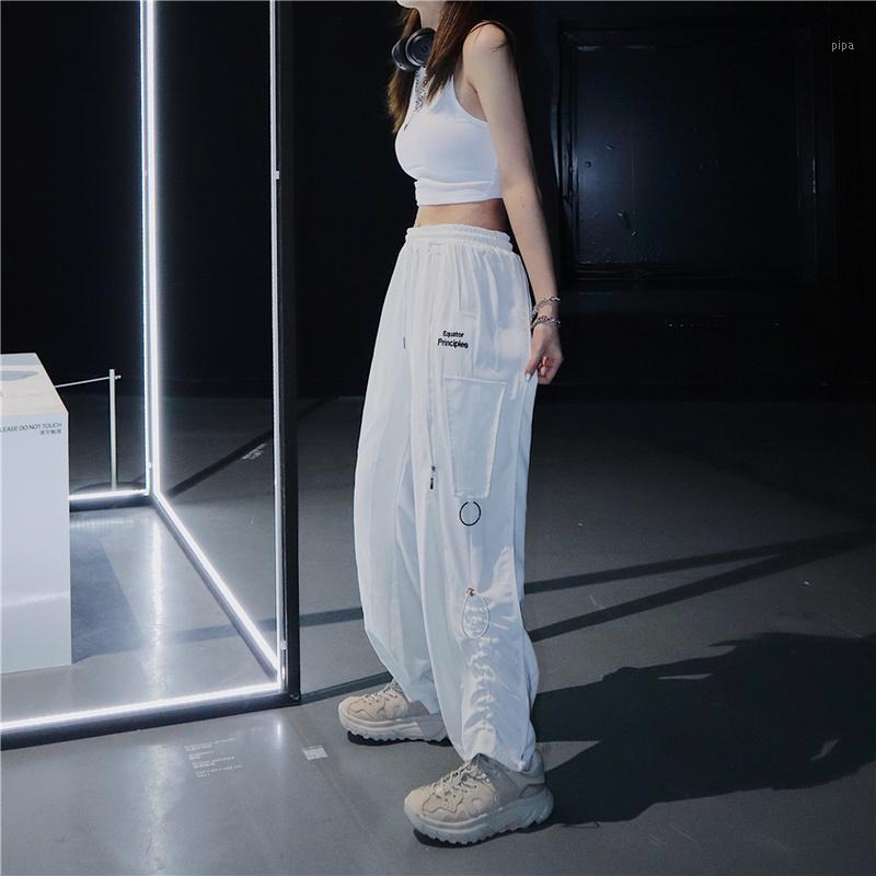 Women' Pants & Capris 2021 Hip-hop Street Dance Trousers Fashion Clothing Korean Style High Waist Loose Straight Cargo Pant Wide Leg, White
Women' Pants & Capris 2021 Hip-hop Street Dance Trousers Fashion Clothing Korean Style High Waist Loose Straight Cargo Pant Wide Leg, White