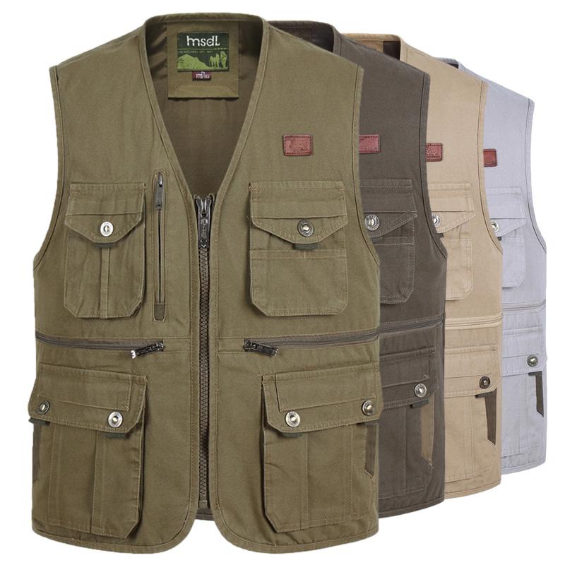 Men's Vests Summer Jacket For Men Cotton Loose Multi-Pocket Portable Tooling Outdoor Fishing Vest Wear-resistant Outerwear Plus Size 4XL, Brown
Men's Vests Summer Jacket For Men Cotton Loose Multi-Pocket Portable Tooling Outdoor Fishing Vest Wear-resistant Outerwear Plus Size 4XL, Brown