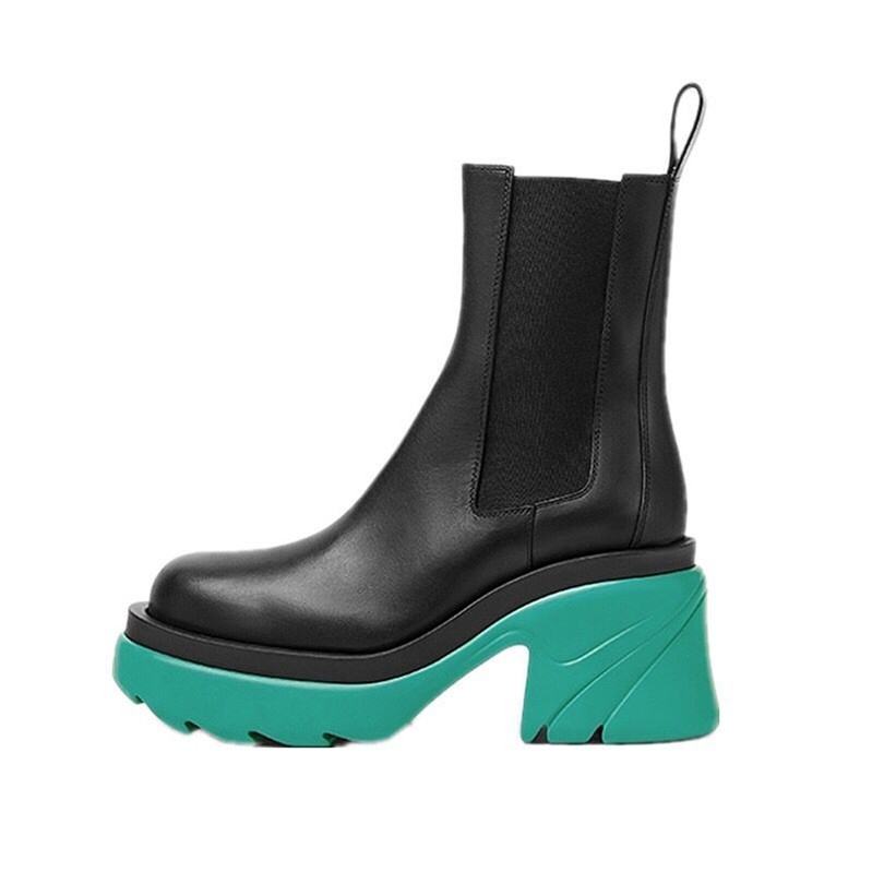 sheepskin leather chucky Med heels SHOES Chelsea Ankle Boots round toes long knee mix colour catwalk size 34-43 3 colours, Split
sheepskin leather chucky Med heels SHOES Chelsea Ankle Boots round toes long knee mix colour catwalk size 34-43 3 colours, Split