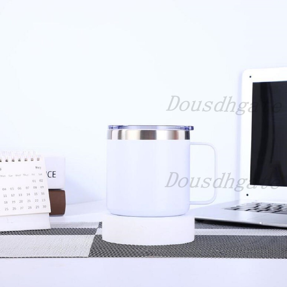 14 oz stainless steel Cup Vacuum Double layer Beer gs Insulated 14oz Cups With handle 11-Colors by Quality coffee cup Free shipping