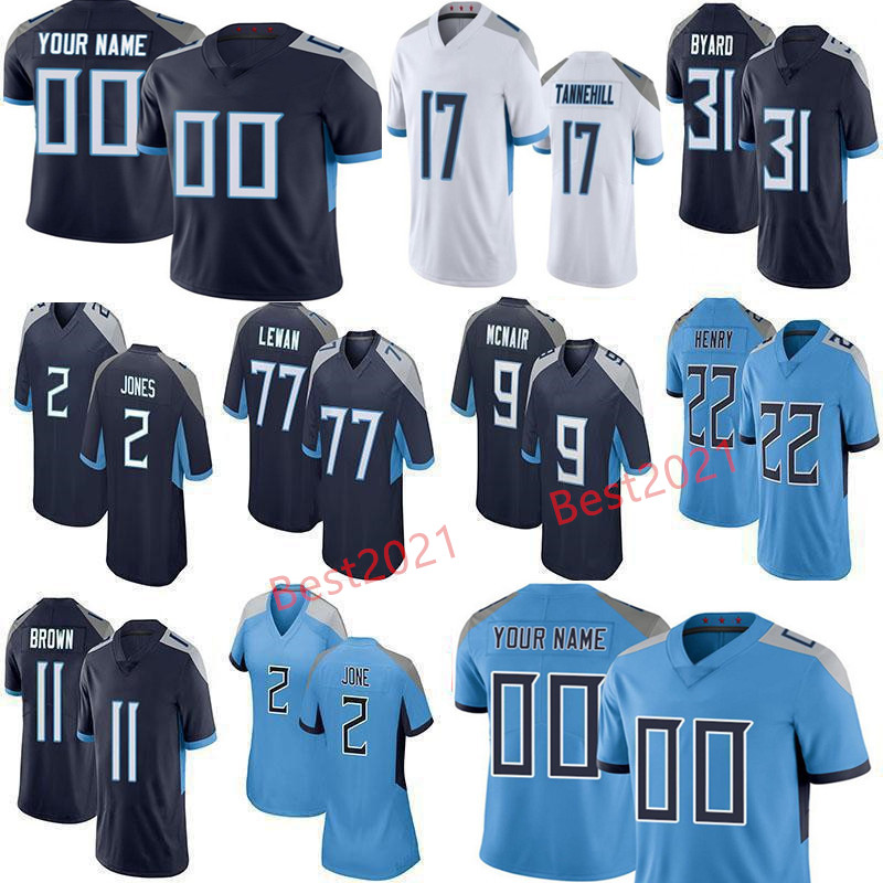 Custom Mens Tennessee football 2 Julio Jones 22 Derrick Henry 11 AJ Brown Titans Kevin Byard 17 Ryan Tannehill Jerseys Stitched, Blue;black
Custom Mens Tennessee football 2 Julio Jones 22 Derrick Henry 11 AJ Brown Titans Kevin Byard 17 Ryan Tannehill Jerseys Stitched, Blue;black
