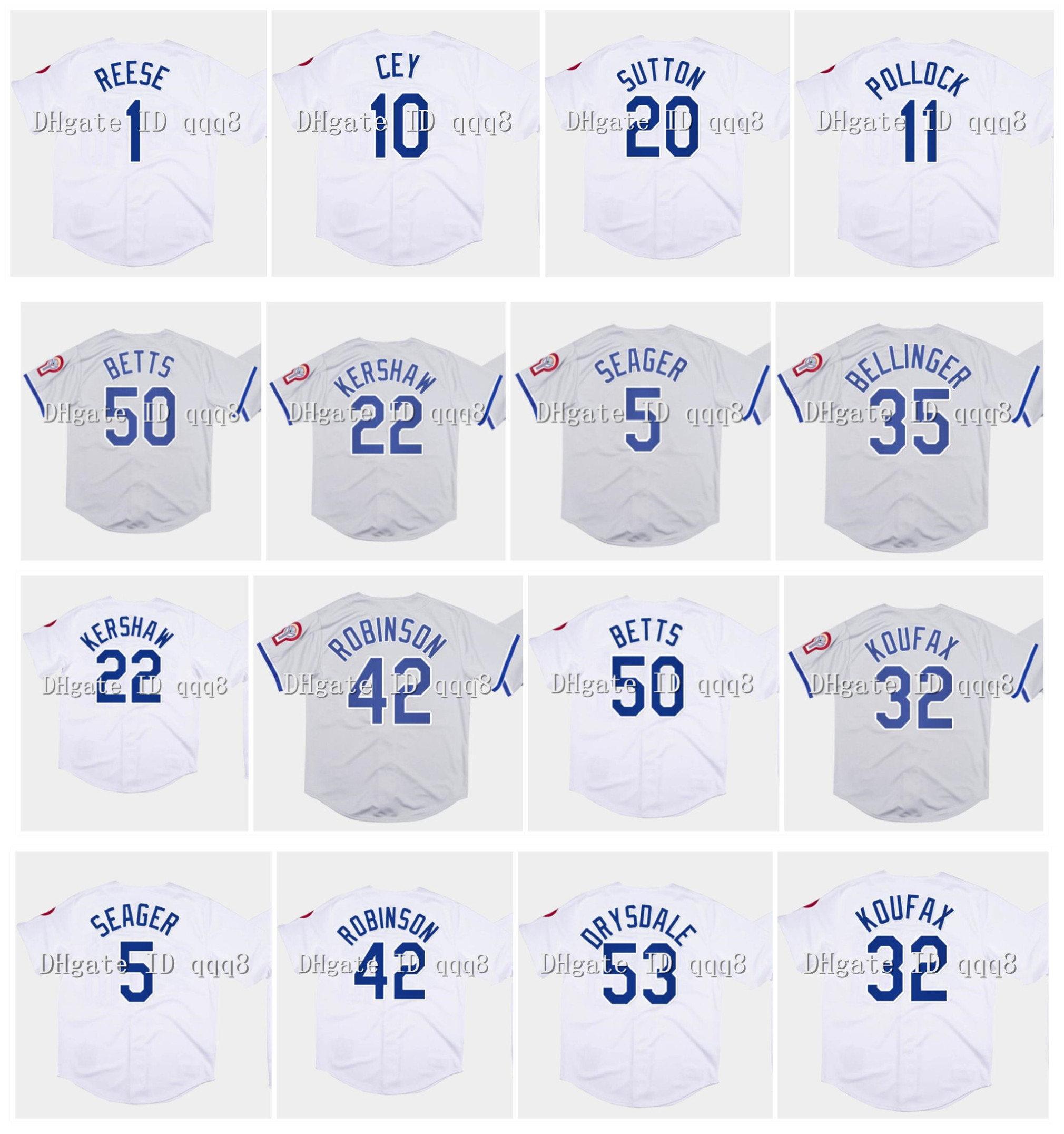 1981 Los Angeles Baseball Jersey Mookie Betts Clayton Kershaw Jackie Robinson Sandy Koufax Pollock Fernando Valenzuela Kirk Gibson Cey Pee Wee Reese Don Drysdale, Grey
1981 Los Angeles Baseball Jersey Mookie Betts Clayton Kershaw Jackie Robinson Sandy Koufax Pollock Fernando Valenzuela Kirk Gibson Cey Pee Wee Reese Don Drysdale, Grey
