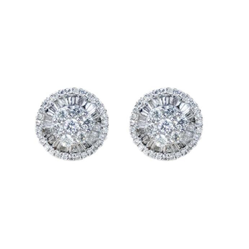 2022 Top Sell Stud Earrings Luxury Jewelry 925 Sterling Silver T Princess Cut White Topaz CZ Diamond Gemstones Promise Party Women 18k White Gold Earr