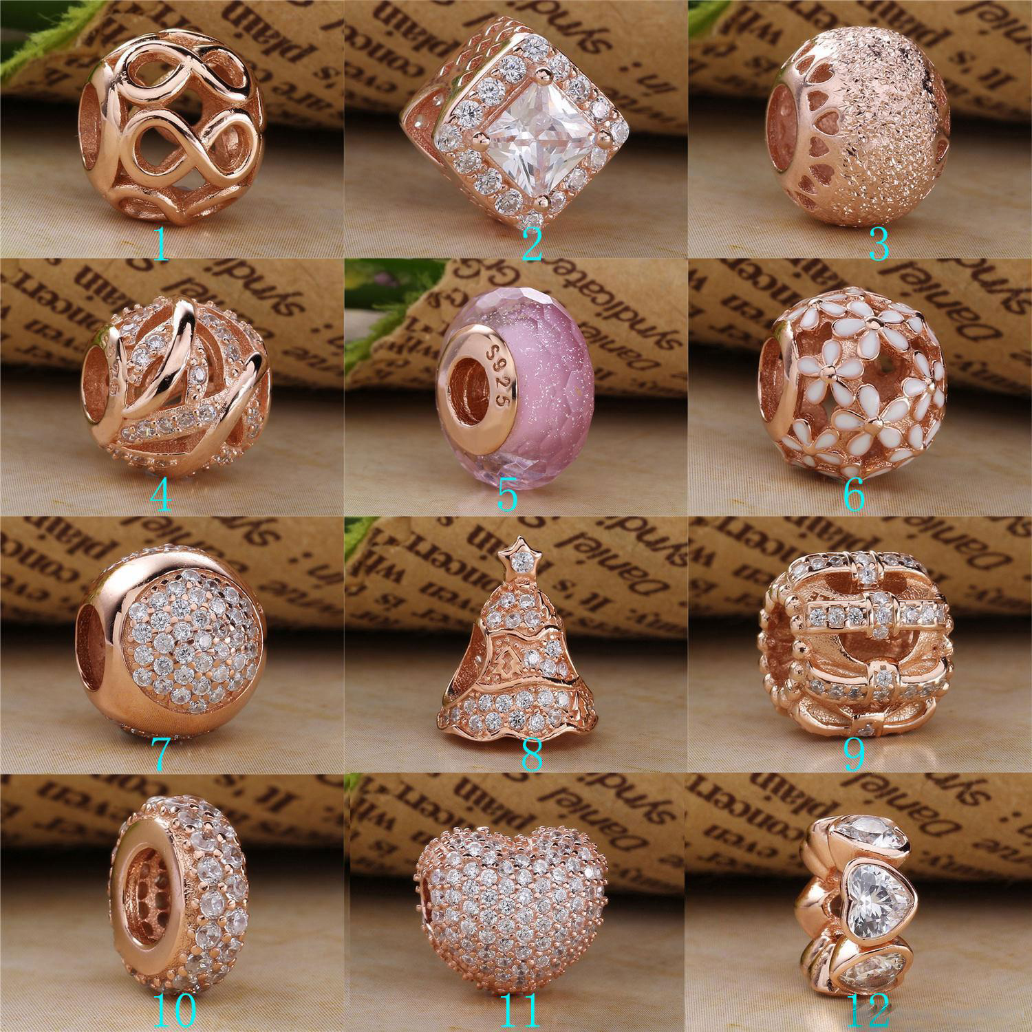 Factory wholesale 18CT Rose Gold Plated Over 925 Sterling Silver Charm Bead Fits European Charm Jewelry Bracelets and Necklaces-selected
Factory wholesale 18CT Rose Gold Plated Over 925 Sterling Silver Charm Bead Fits European Charm Jewelry Bracelets and Necklaces-selected