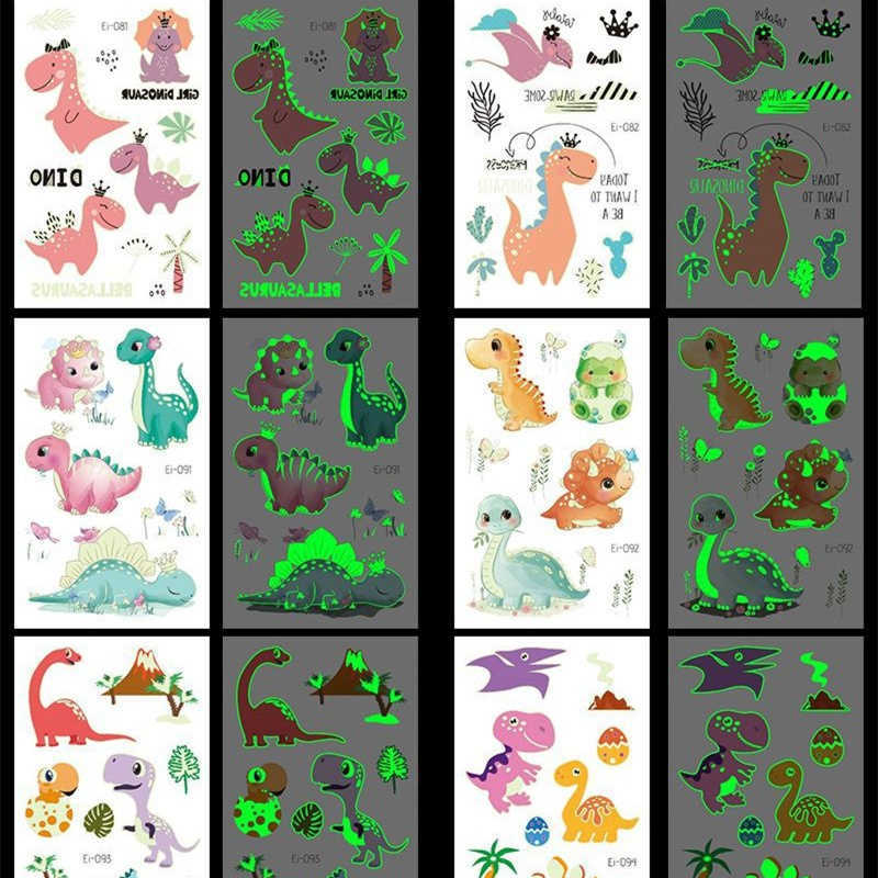 24Pcs Dinosaur Tattoo Stickers Luminous Kid Temporary Fake Tattoos Glow Paste on Face Arm Leg for Children Body Art Cute Sticker
24Pcs Dinosaur Tattoo Stickers Luminous Kid Temporary Fake Tattoos Glow Paste on Face Arm Leg for Children Body Art Cute Sticker