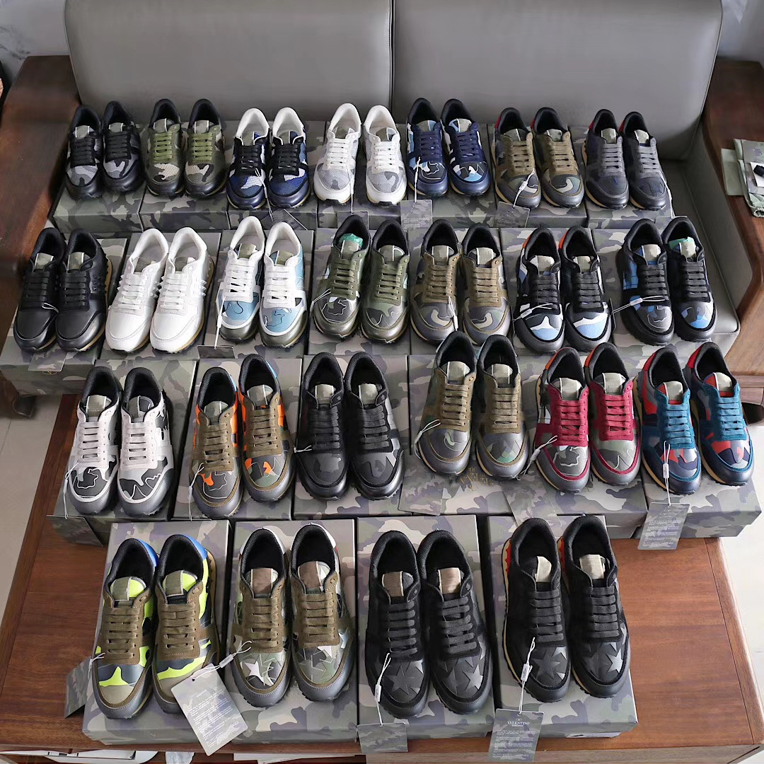 Designers Camouflage Sneakers Men Women Rivet Shoes Studded Flats Casual Shoe Mesh Camo Suede Leather Trainers Rockrunner Chaussures, Black
Designers Camouflage Sneakers Men Women Rivet Shoes Studded Flats Casual Shoe Mesh Camo Suede Leather Trainers Rockrunner Chaussures, Black