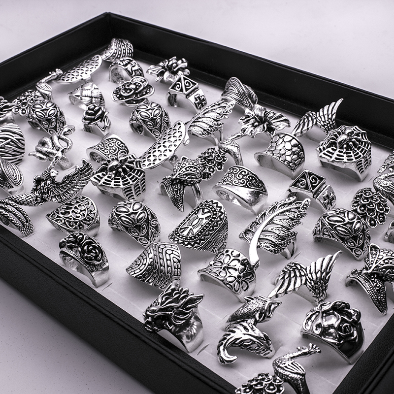 Mix 20 Pieces vintage ring wholesale gothic tribal lady/men carved top-quality antiqued silver Color rings for women
Mix 20 Pieces vintage ring wholesale gothic tribal lady/men carved top-quality antiqued silver Color rings for women