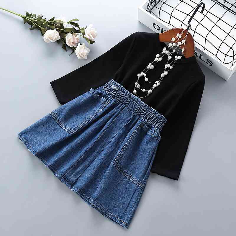 2-6 years High quality girl dress spring autumn stripe patchwork demin kid children clothing girls party princess 210615, Black
2-6 years High quality girl dress spring autumn stripe patchwork demin kid children clothing girls party princess 210615, Black