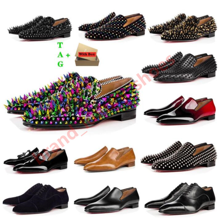 Mens Red Bottoms Shoes Designers Low Flat Rivets Embroidery Man Business Banquet Dress Shoe Luxurys Patent Suede Stylist Spikes Genuine Leather Sneakers, As shown
Mens Red Bottoms Shoes Designers Low Flat Rivets Embroidery Man Business Banquet Dress Shoe Luxurys Patent Suede Stylist Spikes Genuine Leather Sneakers, As shown