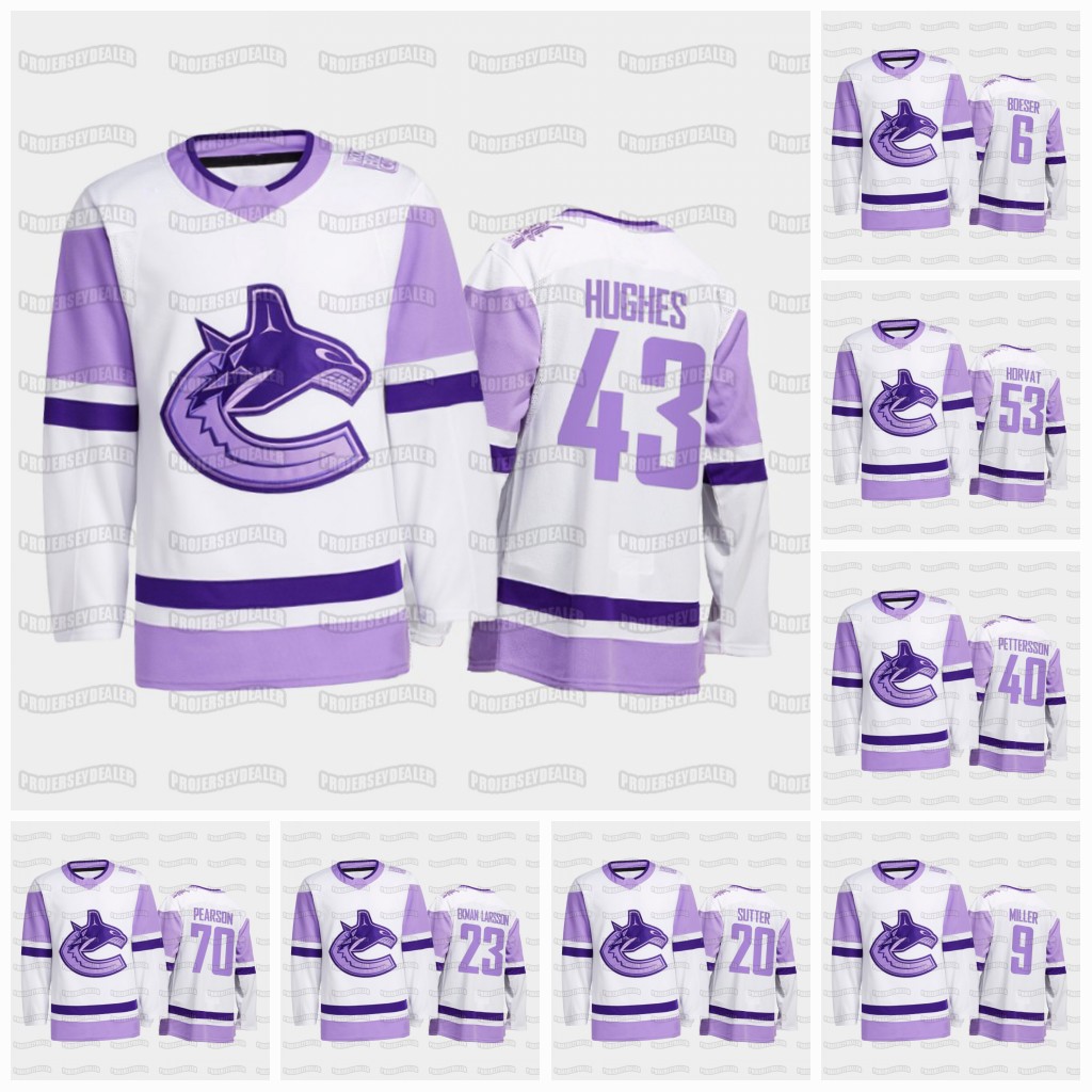 23 Oliver Ekman-Larsson Quinn Hughes Vancouver Canucks 2021 Hockey Fights Cancer Jersey Bo Horvat Brock Boeser Elias Pettersson Brad Hunt, Black;red
23 Oliver Ekman-Larsson Quinn Hughes Vancouver Canucks 2021 Hockey Fights Cancer Jersey Bo Horvat Brock Boeser Elias Pettersson Brad Hunt, Black;red
