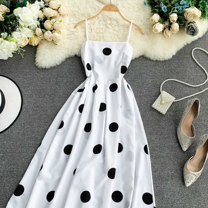 Fashion Women Kneet Dress Vestidos Mujer Summer Spaghetti Strap A Line Bodycon es Ladies Elegant Dot Print 210602
Fashion Women Kneet Dress Vestidos Mujer Summer Spaghetti Strap A Line Bodycon es Ladies Elegant Dot Print 210602