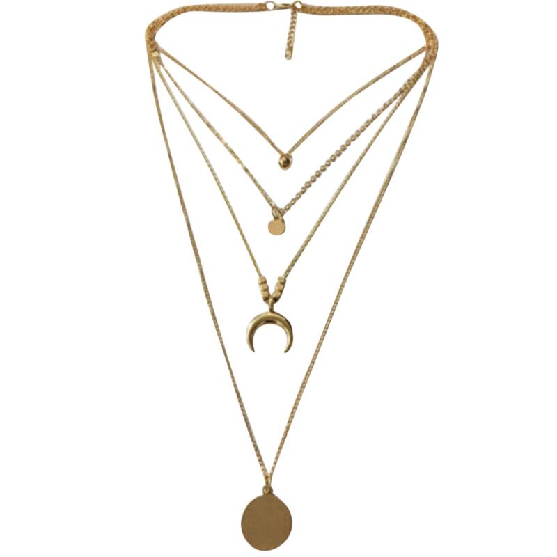Pendant Necklaces Interesting Fun Accessories Women 4 Layered Necklace Gold Beaded Horn Choker Chain Jewelry Gifts
Pendant Necklaces Interesting Fun Accessories Women 4 Layered Necklace Gold Beaded Horn Choker Chain Jewelry Gifts