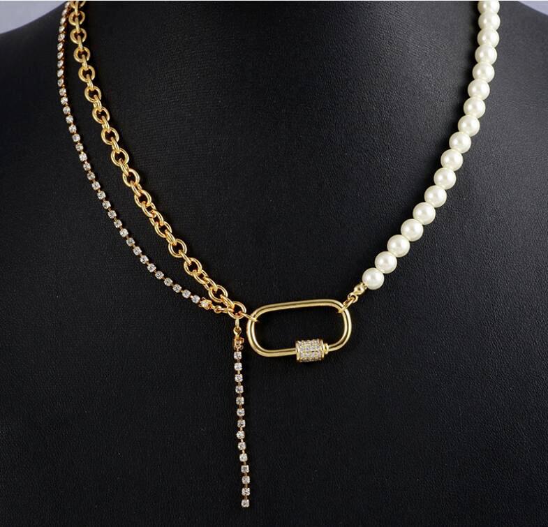 Earrings & Necklace CSxjd High Quality Copper Shiny Rhinestone Chain Cylindrical Square Buckle Pearl Asymmetric Personality, Silver
Earrings & Necklace CSxjd High Quality Copper Shiny Rhinestone Chain Cylindrical Square Buckle Pearl Asymmetric Personality, Silver
