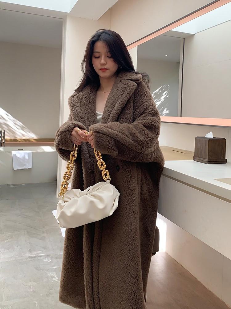 Women's Fur & Faux Ladies Turtledove Grey Teddy Bear Alpaca Outerwear Camel Wool Loose Winter Warm Thick Cashmere High-end Overcoat For Wome, Black
Women's Fur & Faux Ladies Turtledove Grey Teddy Bear Alpaca Outerwear Camel Wool Loose Winter Warm Thick Cashmere High-end Overcoat For Wome, Black