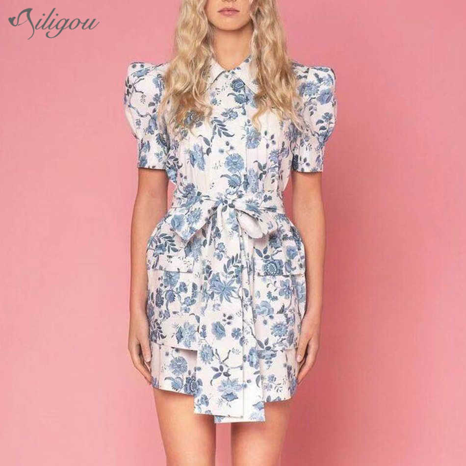 Summer Women' Short Sleeve Print Lapel Bowknot Mini Dress Retro Elegant Fashion Chic 210527, As photo
Summer Women' Short Sleeve Print Lapel Bowknot Mini Dress Retro Elegant Fashion Chic 210527, As photo